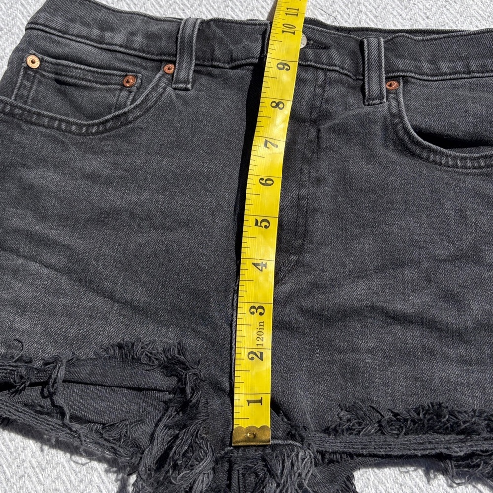 Denim Forum The Romy Slim Shorty Short.  Size 27.
Black denim cutoffs. - Picture 7 of 13